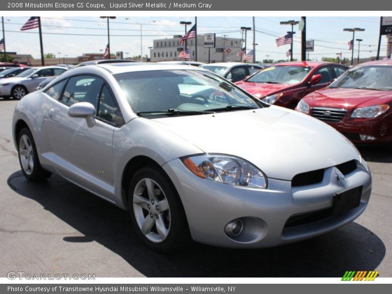 Liquid Silver Metallic / Medium Gray 2008 Mitsubishi Eclipse GS Coupe