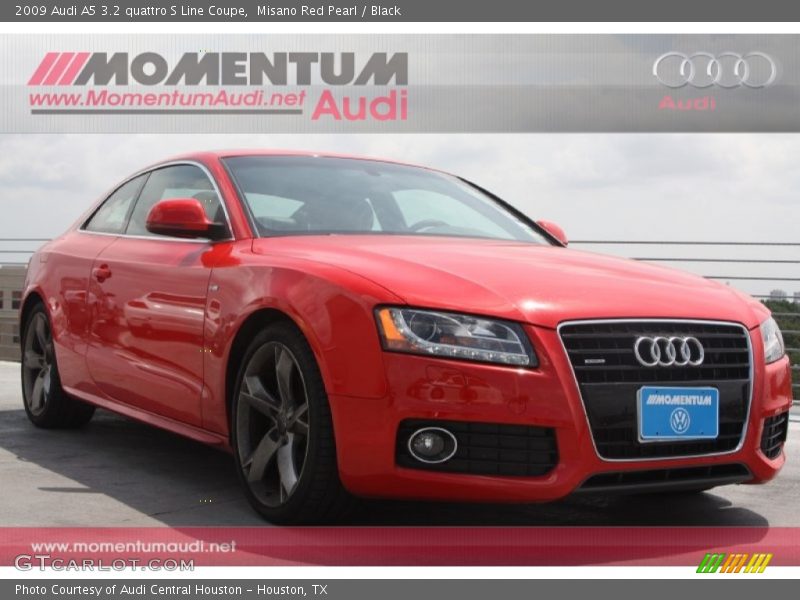 Misano Red Pearl / Black 2009 Audi A5 3.2 quattro S Line Coupe