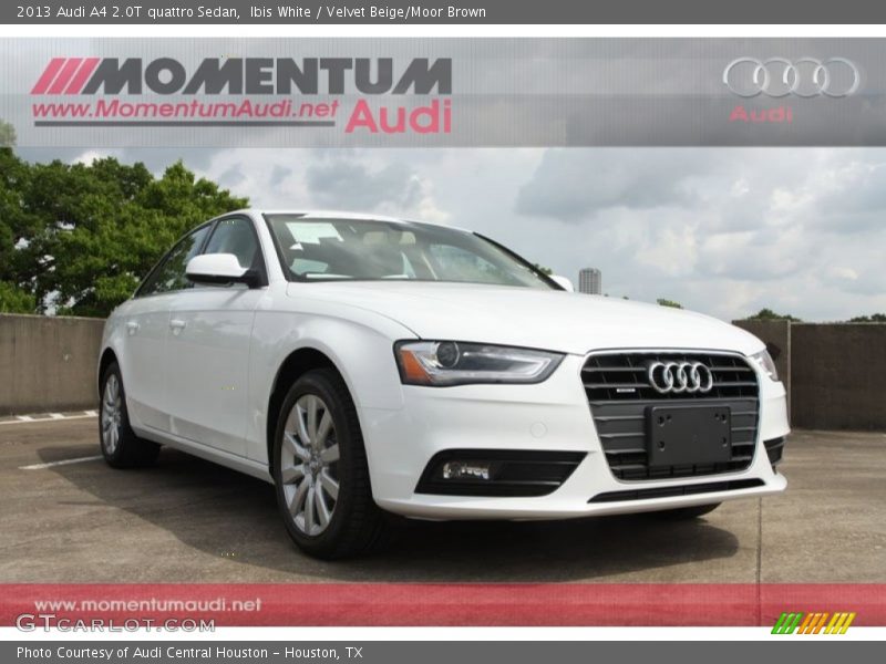 Ibis White / Velvet Beige/Moor Brown 2013 Audi A4 2.0T quattro Sedan
