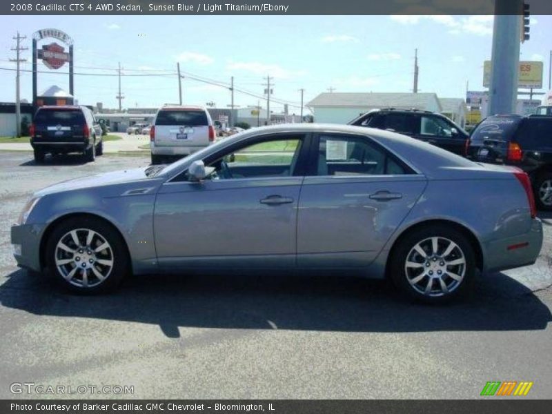 Sunset Blue / Light Titanium/Ebony 2008 Cadillac CTS 4 AWD Sedan