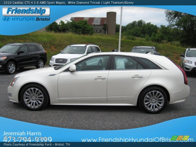 White Diamond Tricoat / Light Titanium/Ebony 2010 Cadillac CTS 4 3.6 AWD Sport Wagon