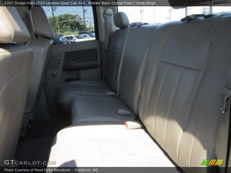 Brilliant Black Crystal Pearl / Khaki Beige 2007 Dodge Ram 1500 Laramie Quad Cab 4x4