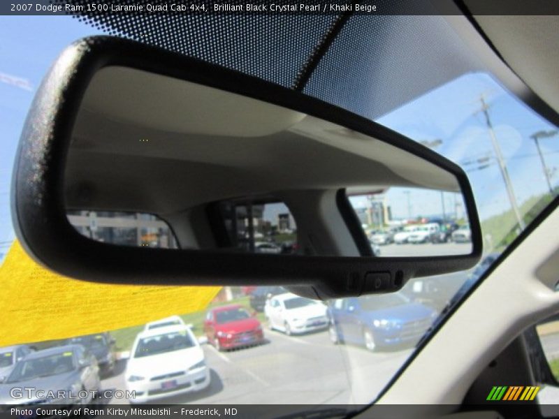 Brilliant Black Crystal Pearl / Khaki Beige 2007 Dodge Ram 1500 Laramie Quad Cab 4x4