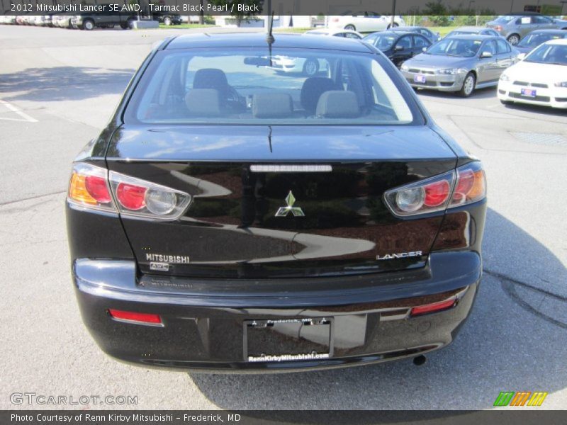 Tarmac Black Pearl / Black 2012 Mitsubishi Lancer SE AWD