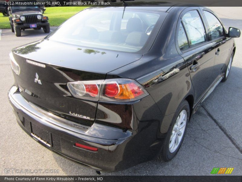 Tarmac Black Pearl / Black 2012 Mitsubishi Lancer SE AWD