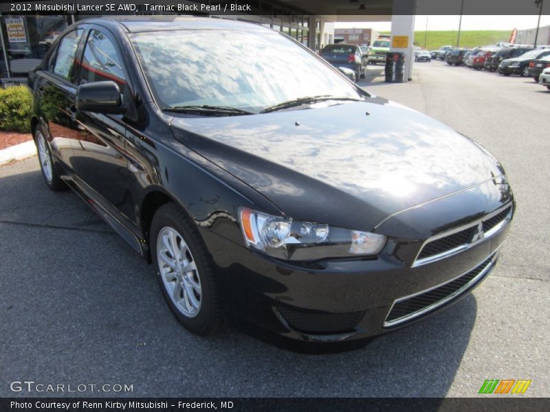 Tarmac Black Pearl / Black 2012 Mitsubishi Lancer SE AWD