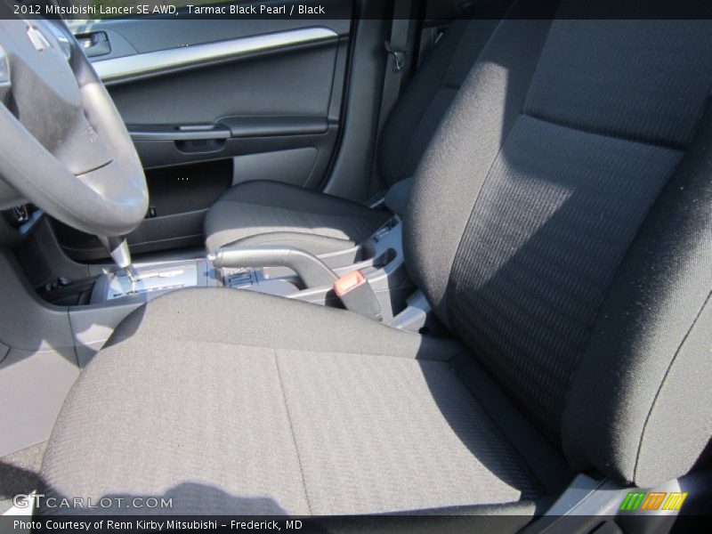 Tarmac Black Pearl / Black 2012 Mitsubishi Lancer SE AWD