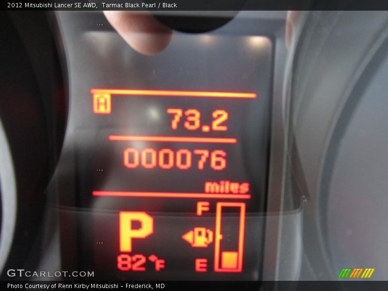 Tarmac Black Pearl / Black 2012 Mitsubishi Lancer SE AWD