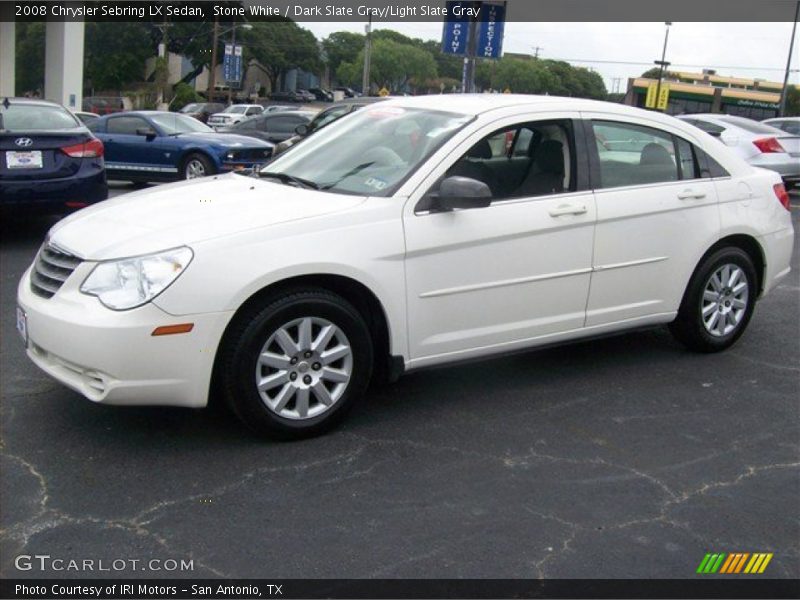 Stone White / Dark Slate Gray/Light Slate Gray 2008 Chrysler Sebring LX Sedan