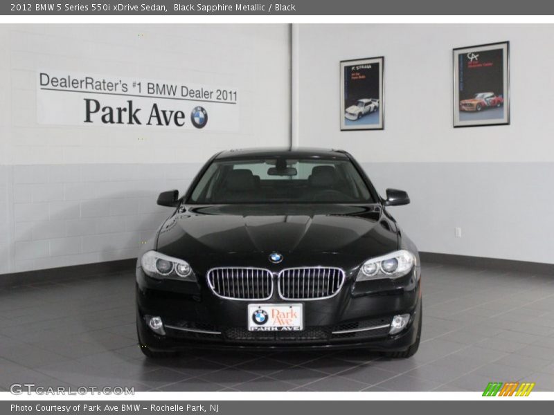 Black Sapphire Metallic / Black 2012 BMW 5 Series 550i xDrive Sedan