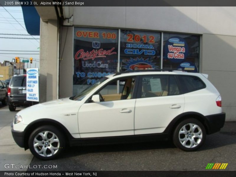 Alpine White / Sand Beige 2005 BMW X3 3.0i