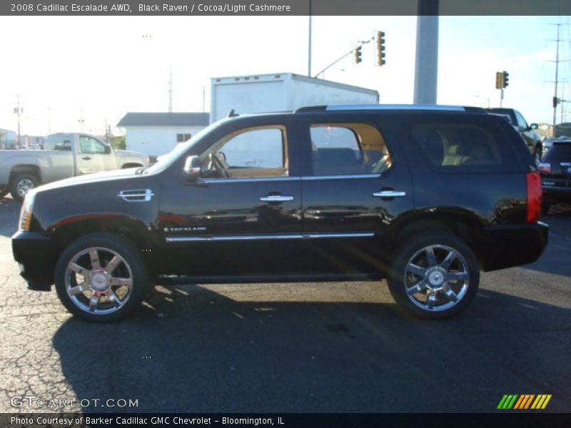 Black Raven / Cocoa/Light Cashmere 2008 Cadillac Escalade AWD