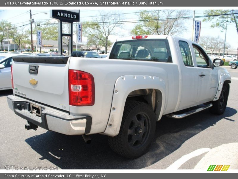 Sheer Silver Metallic / Dark Titanium 2010 Chevrolet Silverado 1500 LS Extended Cab 4x4