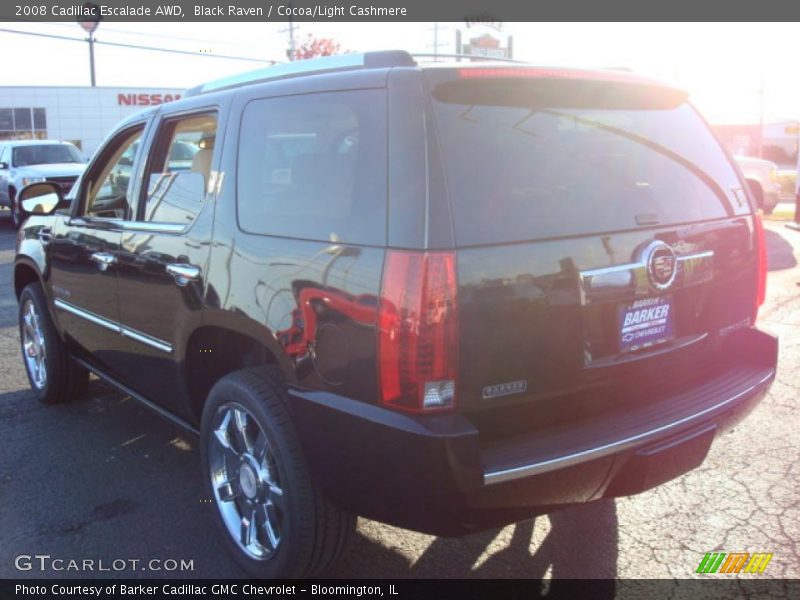 Black Raven / Cocoa/Light Cashmere 2008 Cadillac Escalade AWD