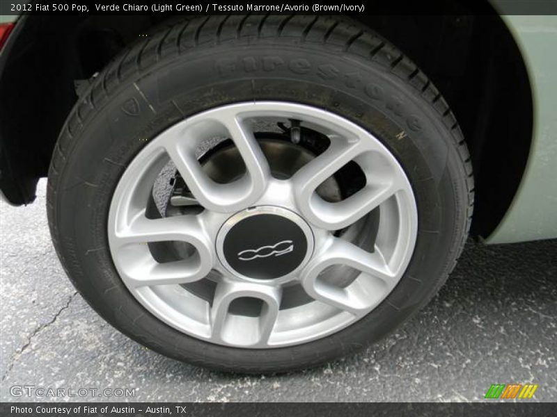 Verde Chiaro (Light Green) / Tessuto Marrone/Avorio (Brown/Ivory) 2012 Fiat 500 Pop