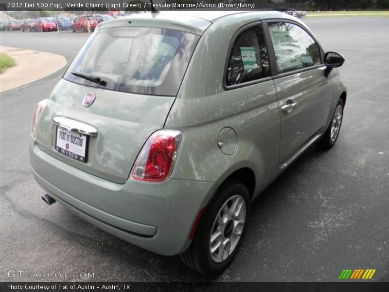 Verde Chiaro (Light Green) / Tessuto Marrone/Avorio (Brown/Ivory) 2012 Fiat 500 Pop