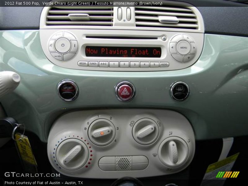 Verde Chiaro (Light Green) / Tessuto Marrone/Avorio (Brown/Ivory) 2012 Fiat 500 Pop
