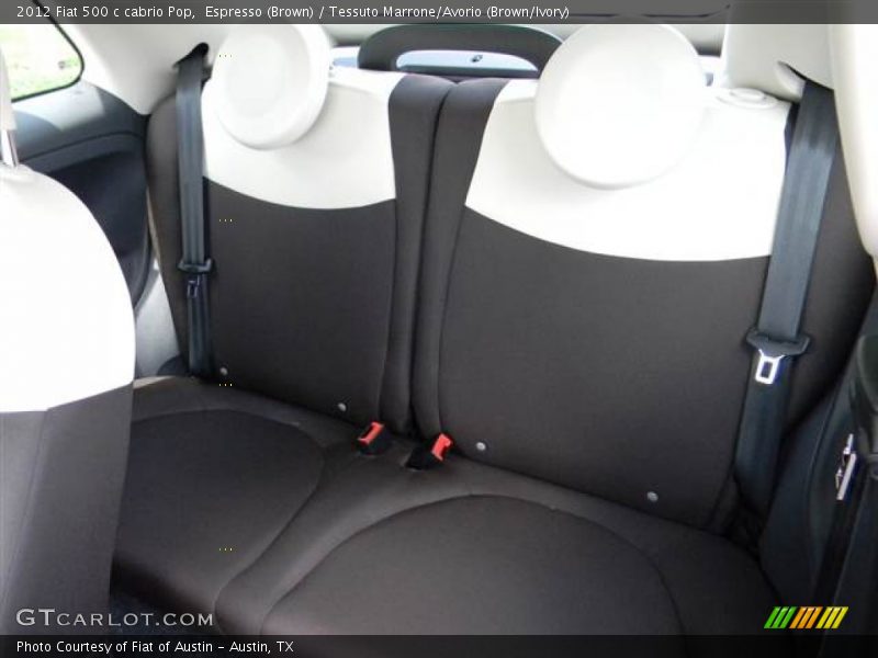 Espresso (Brown) / Tessuto Marrone/Avorio (Brown/Ivory) 2012 Fiat 500 c cabrio Pop