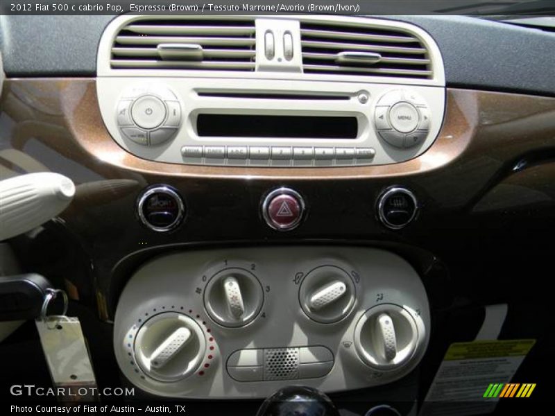 Espresso (Brown) / Tessuto Marrone/Avorio (Brown/Ivory) 2012 Fiat 500 c cabrio Pop
