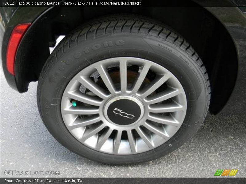 Nero (Black) / Pelle Rosso/Nera (Red/Black) 2012 Fiat 500 c cabrio Lounge