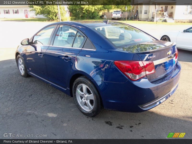 Blue Topaz Metallic / Jet Black 2012 Chevrolet Cruze LT/RS