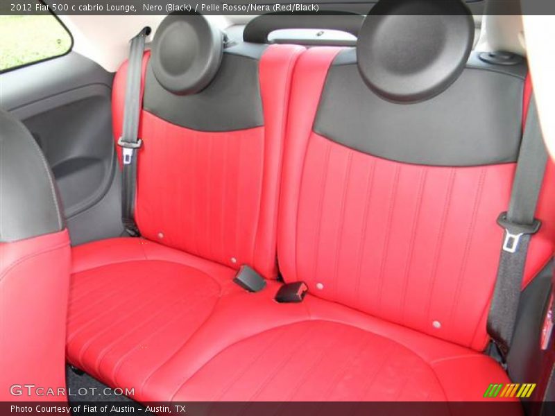 Nero (Black) / Pelle Rosso/Nera (Red/Black) 2012 Fiat 500 c cabrio Lounge