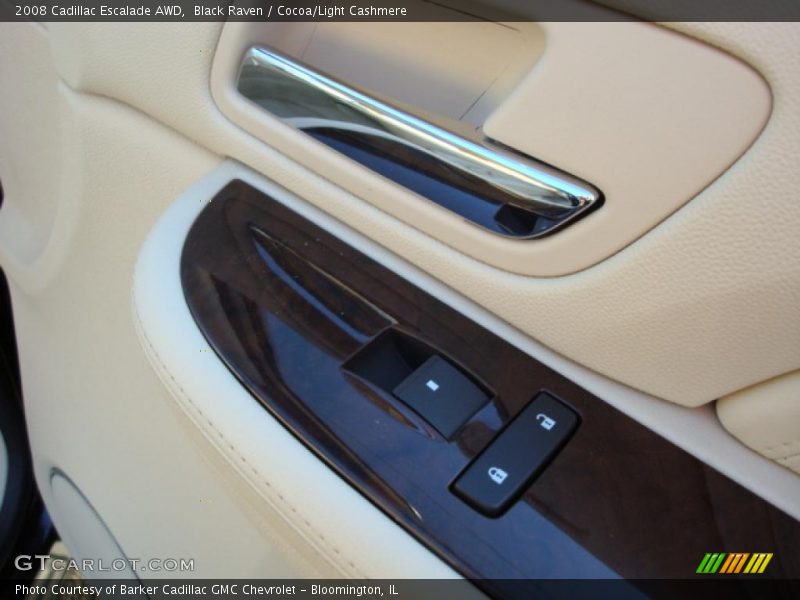 Black Raven / Cocoa/Light Cashmere 2008 Cadillac Escalade AWD