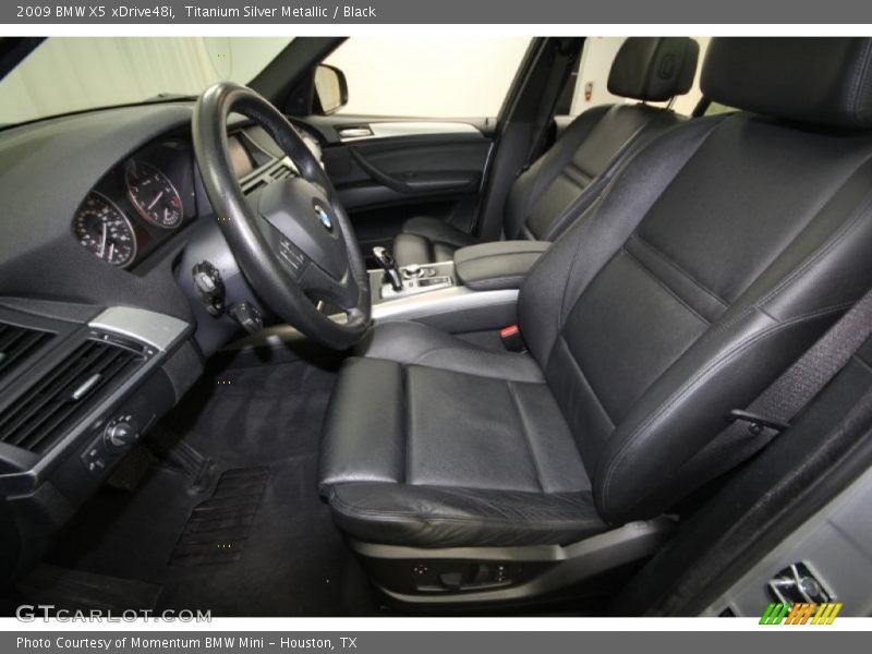 Titanium Silver Metallic / Black 2009 BMW X5 xDrive48i