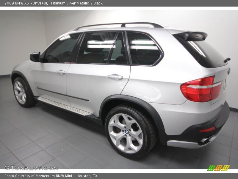 Titanium Silver Metallic / Black 2009 BMW X5 xDrive48i