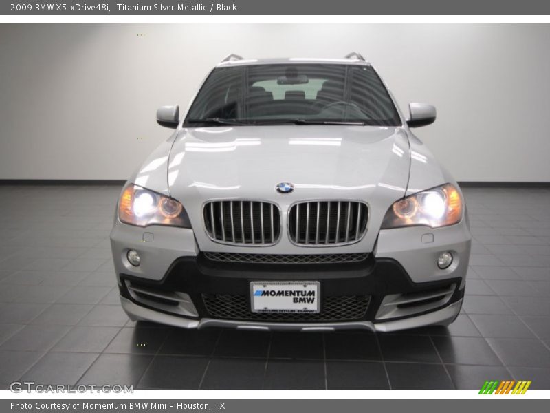Titanium Silver Metallic / Black 2009 BMW X5 xDrive48i