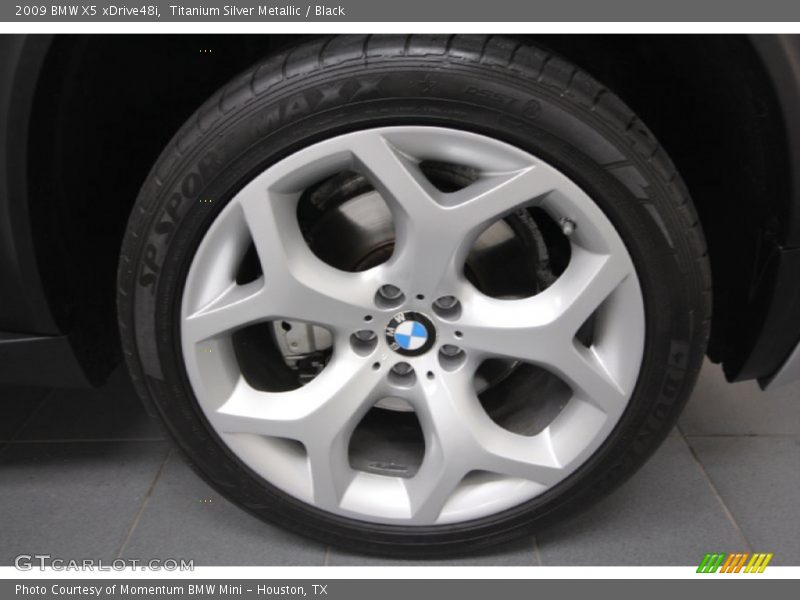 Titanium Silver Metallic / Black 2009 BMW X5 xDrive48i