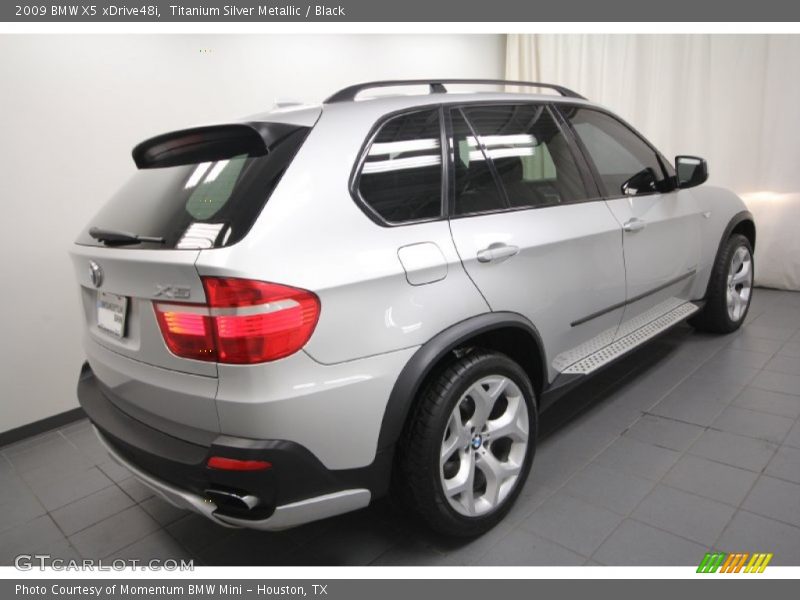 Titanium Silver Metallic / Black 2009 BMW X5 xDrive48i