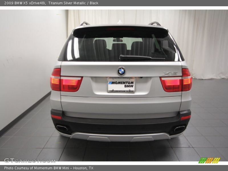 Titanium Silver Metallic / Black 2009 BMW X5 xDrive48i