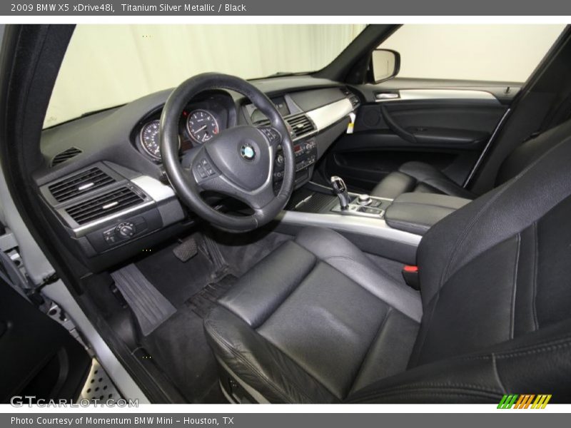 Titanium Silver Metallic / Black 2009 BMW X5 xDrive48i