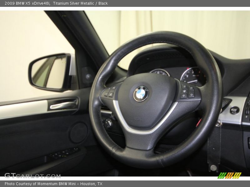 Titanium Silver Metallic / Black 2009 BMW X5 xDrive48i