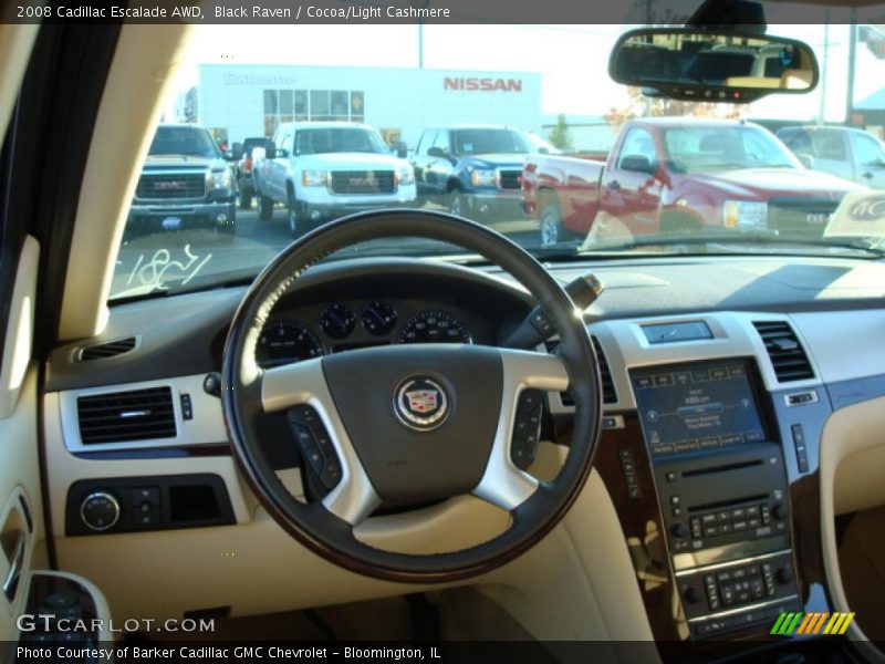 Black Raven / Cocoa/Light Cashmere 2008 Cadillac Escalade AWD