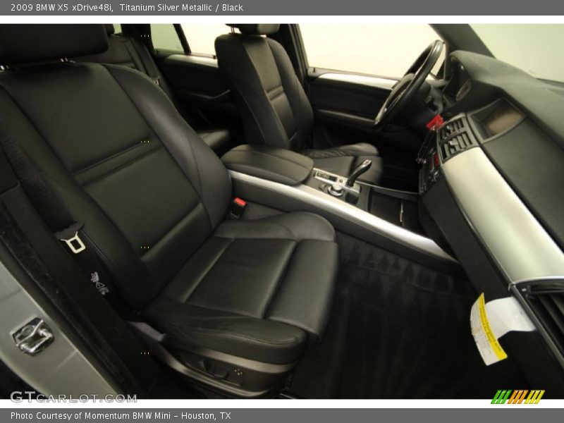 Titanium Silver Metallic / Black 2009 BMW X5 xDrive48i