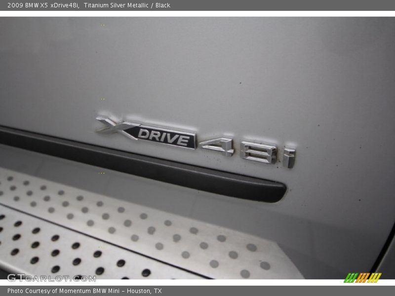 Titanium Silver Metallic / Black 2009 BMW X5 xDrive48i