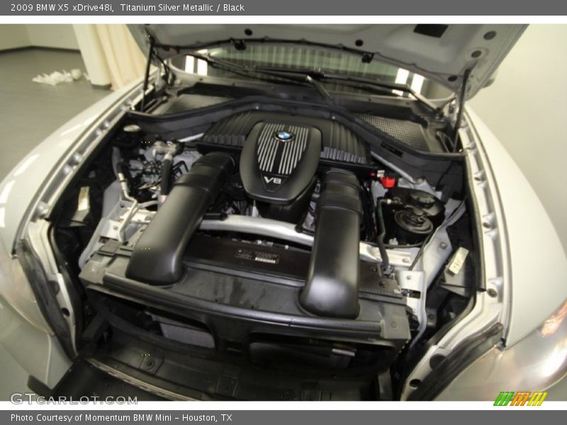 Titanium Silver Metallic / Black 2009 BMW X5 xDrive48i