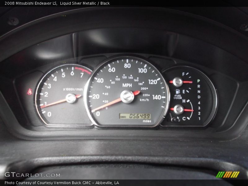 Liquid Silver Metallic / Black 2008 Mitsubishi Endeavor LS