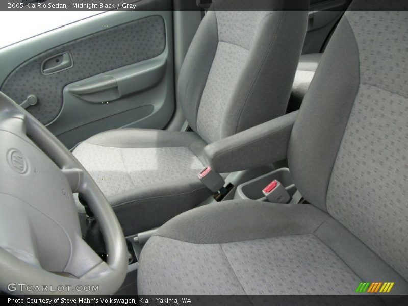 Midnight Black / Gray 2005 Kia Rio Sedan