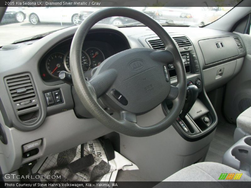 Diamond Silver Metallic / Gray 2005 Kia Sedona LX