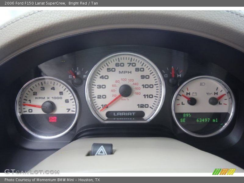 Bright Red / Tan 2006 Ford F150 Lariat SuperCrew