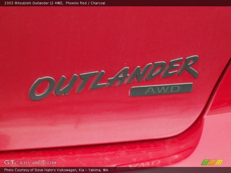 Phoenix Red / Charcoal 2003 Mitsubishi Outlander LS 4WD