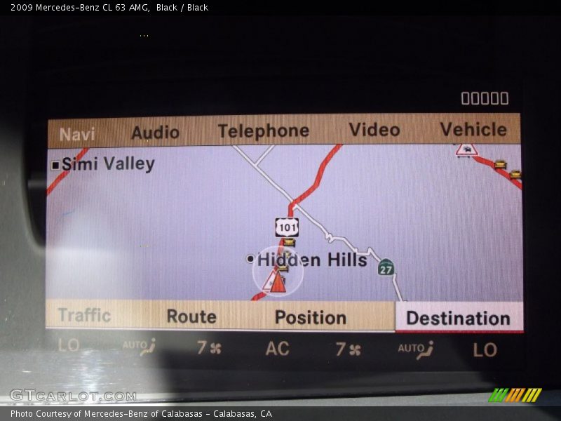 Navigation of 2009 CL 63 AMG