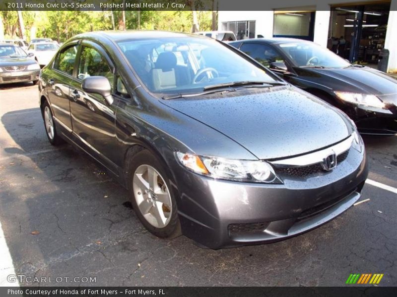 Polished Metal Metallic / Gray 2011 Honda Civic LX-S Sedan