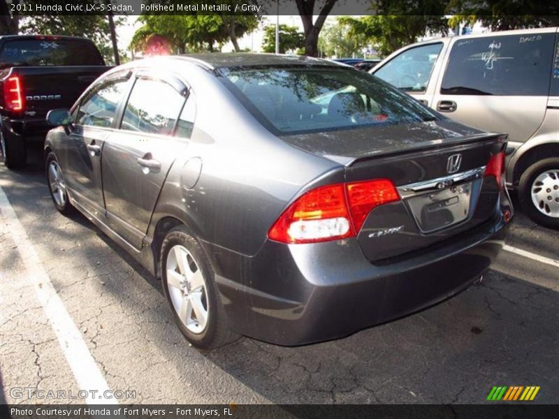 Polished Metal Metallic / Gray 2011 Honda Civic LX-S Sedan