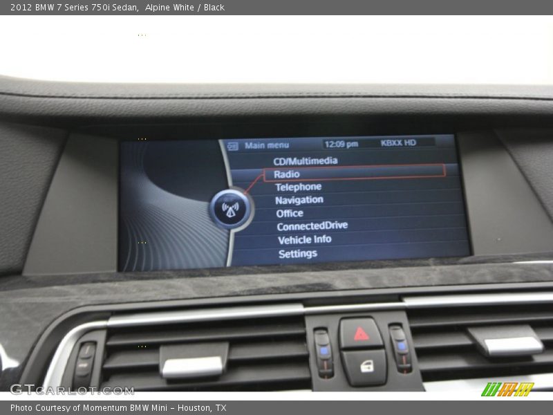 Alpine White / Black 2012 BMW 7 Series 750i Sedan