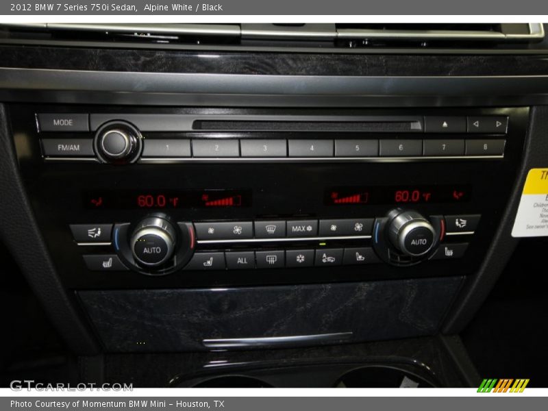 Alpine White / Black 2012 BMW 7 Series 750i Sedan