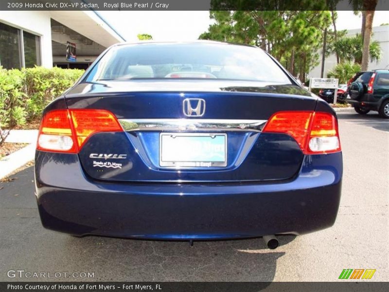 Royal Blue Pearl / Gray 2009 Honda Civic DX-VP Sedan